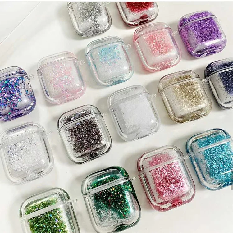 новый заказной твердый противоударный Жидкий блеск для девочек роскошный украшенный алмазами для Airpod чехол для Airpods Pro