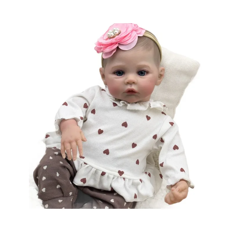 48cm simulated baby rebirth doll 3D skin exquisite painting soft silicone vinyl cloth body reborn dolls for gift
