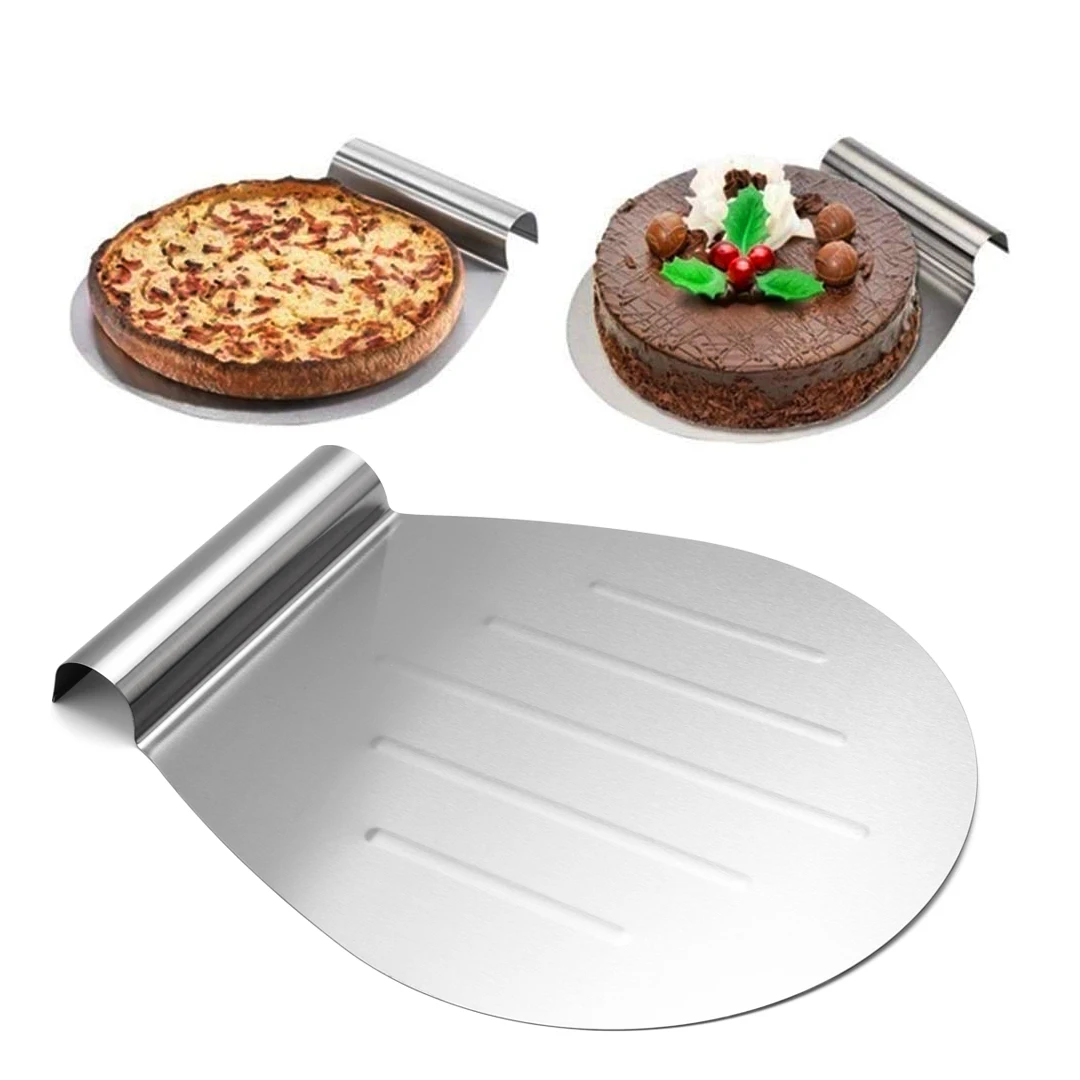 11 Inch Stainless Steel Cake Lifter Moving Plate Shovel Transfer Tray