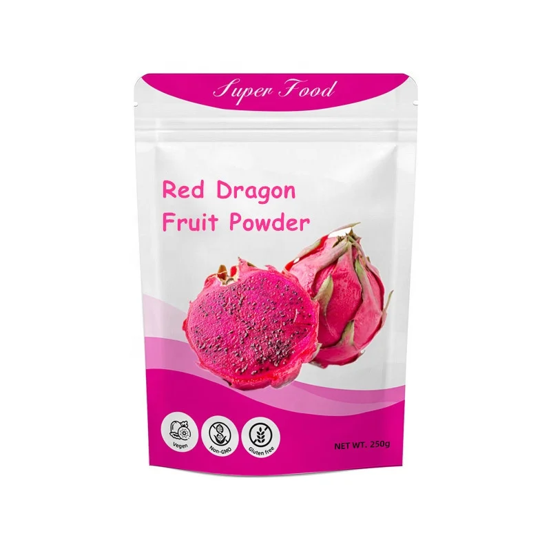 Food Grade 100% Pure Freeze-dried Red Dragon Fruit Powder Red Pitaya Powder