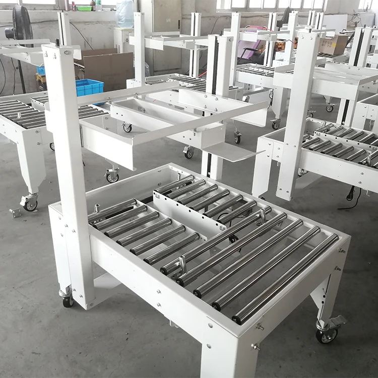 High Efficiency Semi Automatic Carton Sealer Left And Right Drive Belt Semi-Auto Case Sealing Machine Case Sealer