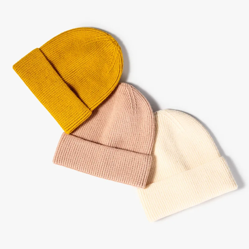 Wholesale Customized 100% Acrylic Winter Hats All Over logo Knitted Stripe Jacquard Knitted Beanie Hat Cheap Price Free Sample