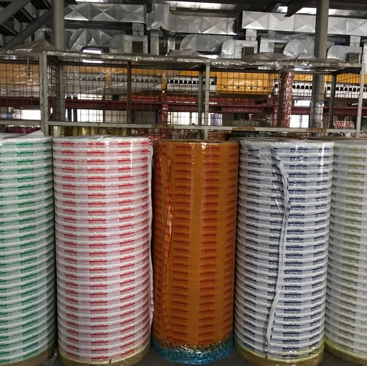 Clear Yellowish Acrylic Glue 38 40 45 48 52mic Bopp Adhesive Packing Big Gum Jumbo Roll Tape Rolls