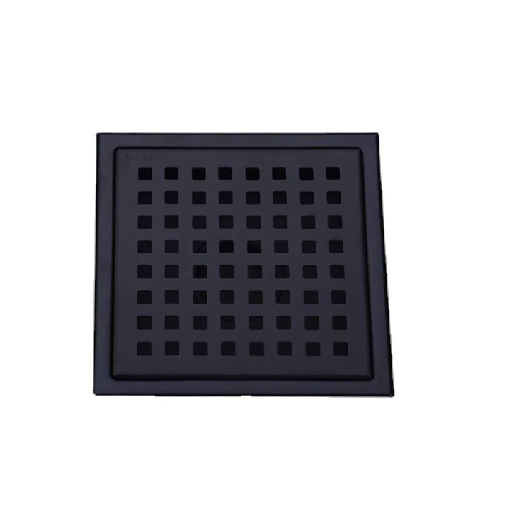 US warehouse spot Black Grate Anti Odor 304 Stainless Steel Channel Drainer Long Shower  Floor Drain