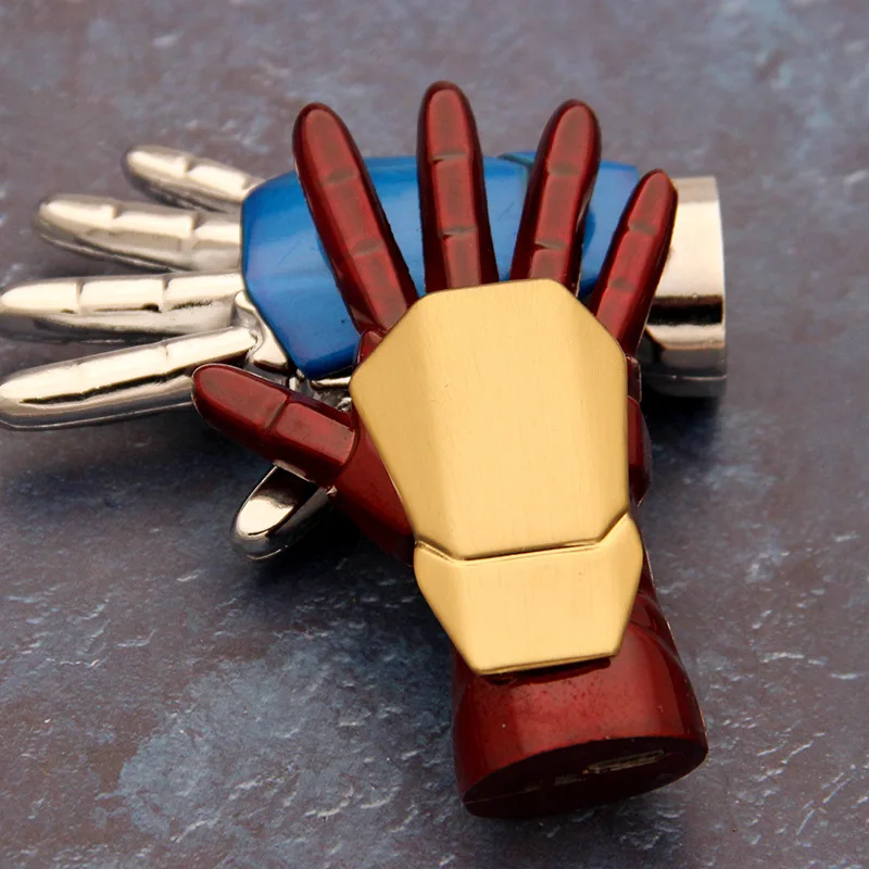 Новый стиль 3D Marvel Железный человек в форме руки металлический Usb подзарядка Электронная зажигалка для спички оптом