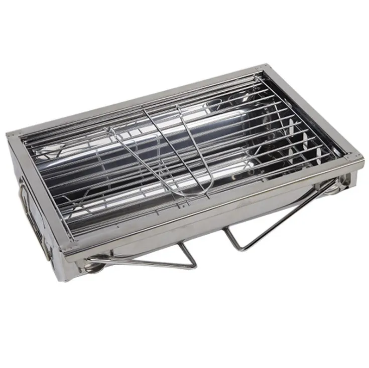 Wholesale Portable Stainless Steel Folding Barbecue Charcoal Outdoor Camping BBQ Grill