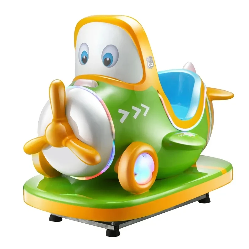 Amusement machine kiddie rides gaming machine HD screen coin operated fiberglass cartoon kids rides rocking car