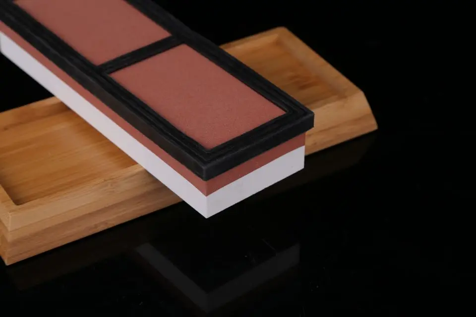 Whetstone Knife Sharpener Wet Stones for Kitchen Knives Wood Holder Knife Sharpening Stone For 2 Side Grit
