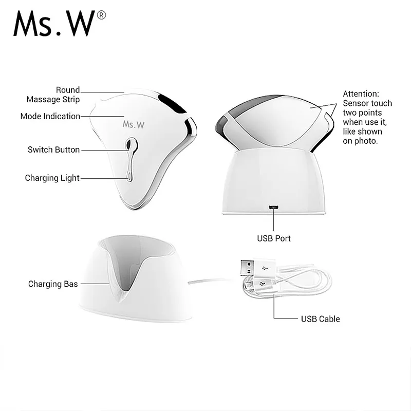 Multifunctional beauty skin care Product Handheld Rechargeable Electric Facial Lift Tool Waterproof 3D Roller Face Head Massage