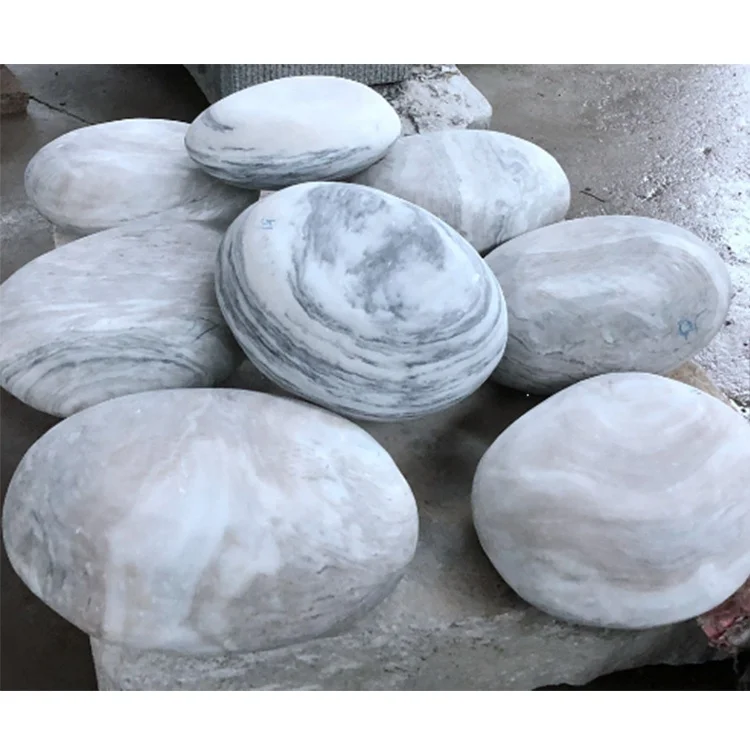 Garden Big Pebble Unpolished Stones Decorative Granite Paving Cobble Round Paver Stones Landscape Rock