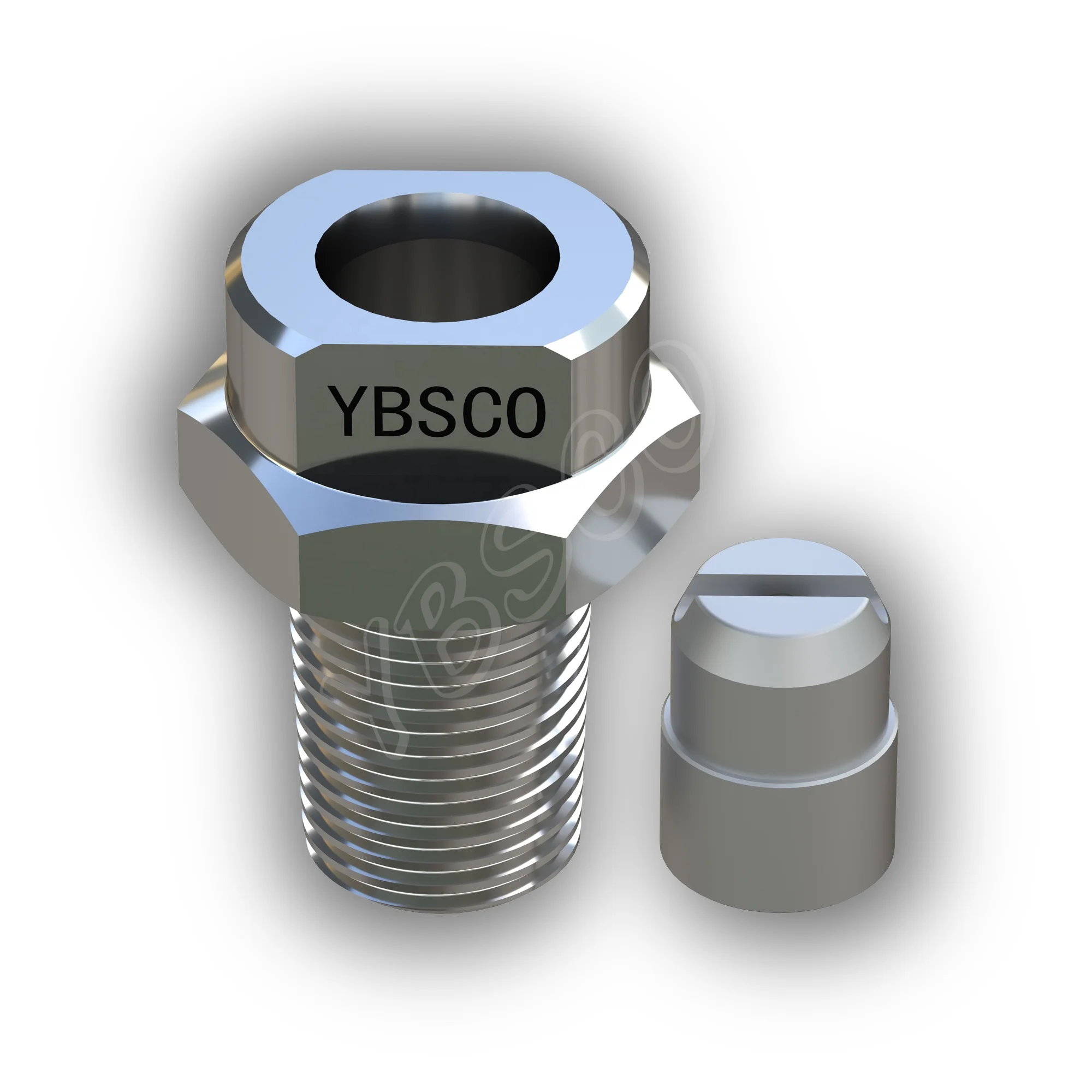 120 degrees 632 Series flat fan spray nozzle,The spray core is inlaid in the nozzle body,Phosphorus removal nozzle