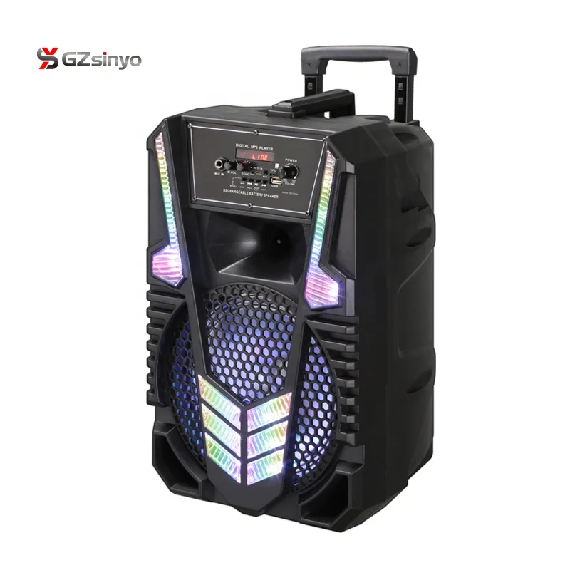 High Quality portable 8 inch Best Rechargeable DC Battery Speaker Box PA music active audio Sound Amplifier