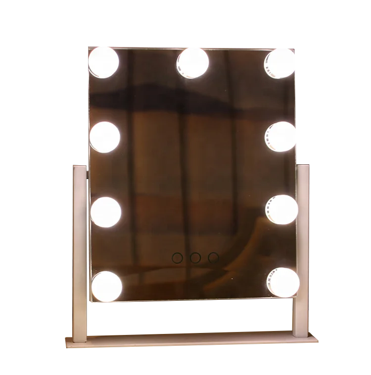 
Fashionable Desktop 3-color Changeable Hollywood Style Led Vanity Makeup Mirror Lights Kit With 9 Dimmable Bulbs 