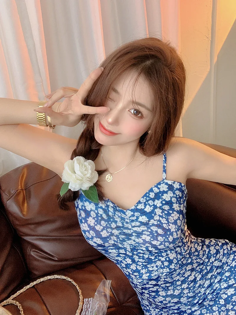 Wholesale Customization New Design Women Digital Floral Print Dress Floral Boho Casual Skirt Dress