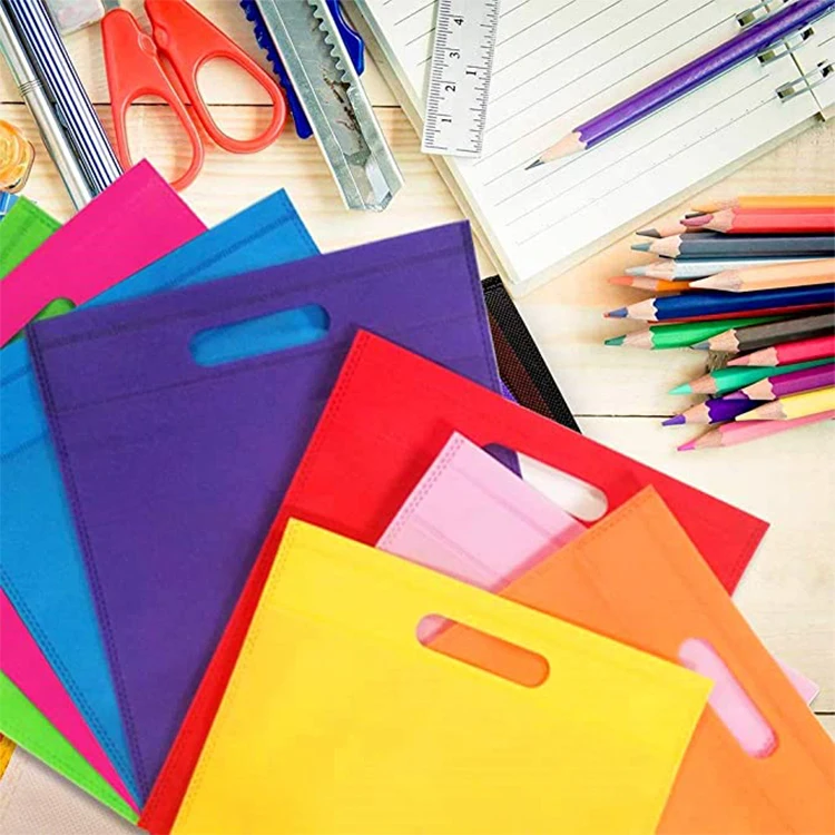 
Shopping Bag with Logs Eco Friendly Promotional Shopping Environmental D Cut Handle Non-woven Fabric Accept Customized Logo 