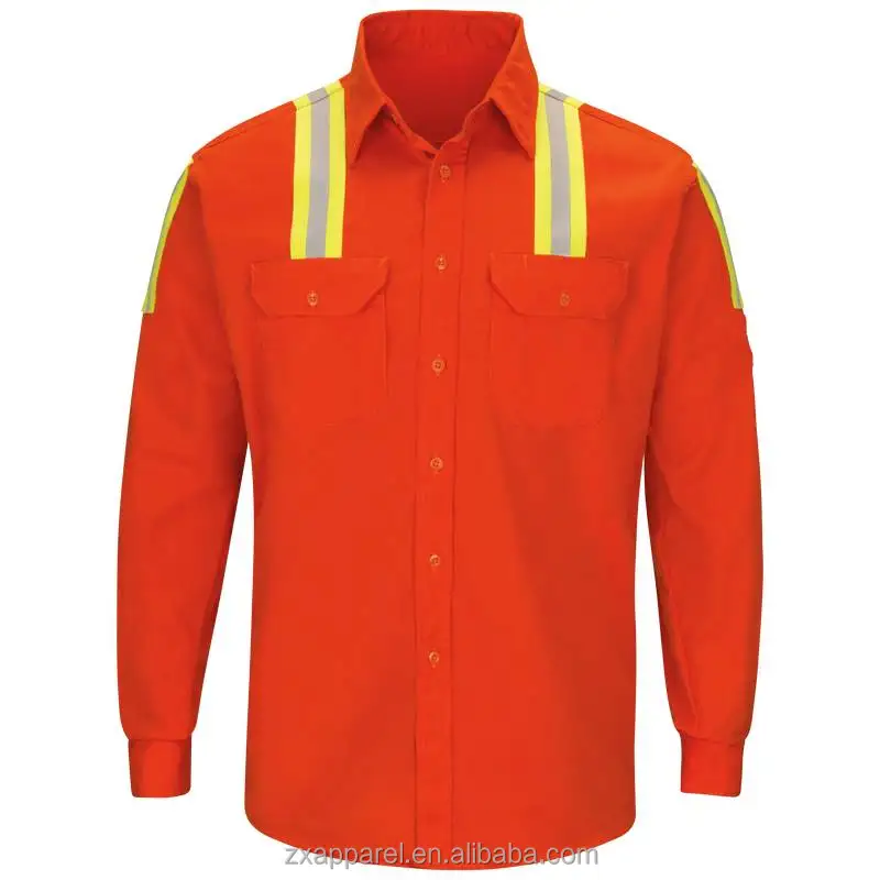 Огнестойкая рубашка с высокой видимостью, высокопрочная рубашка NFPA2112