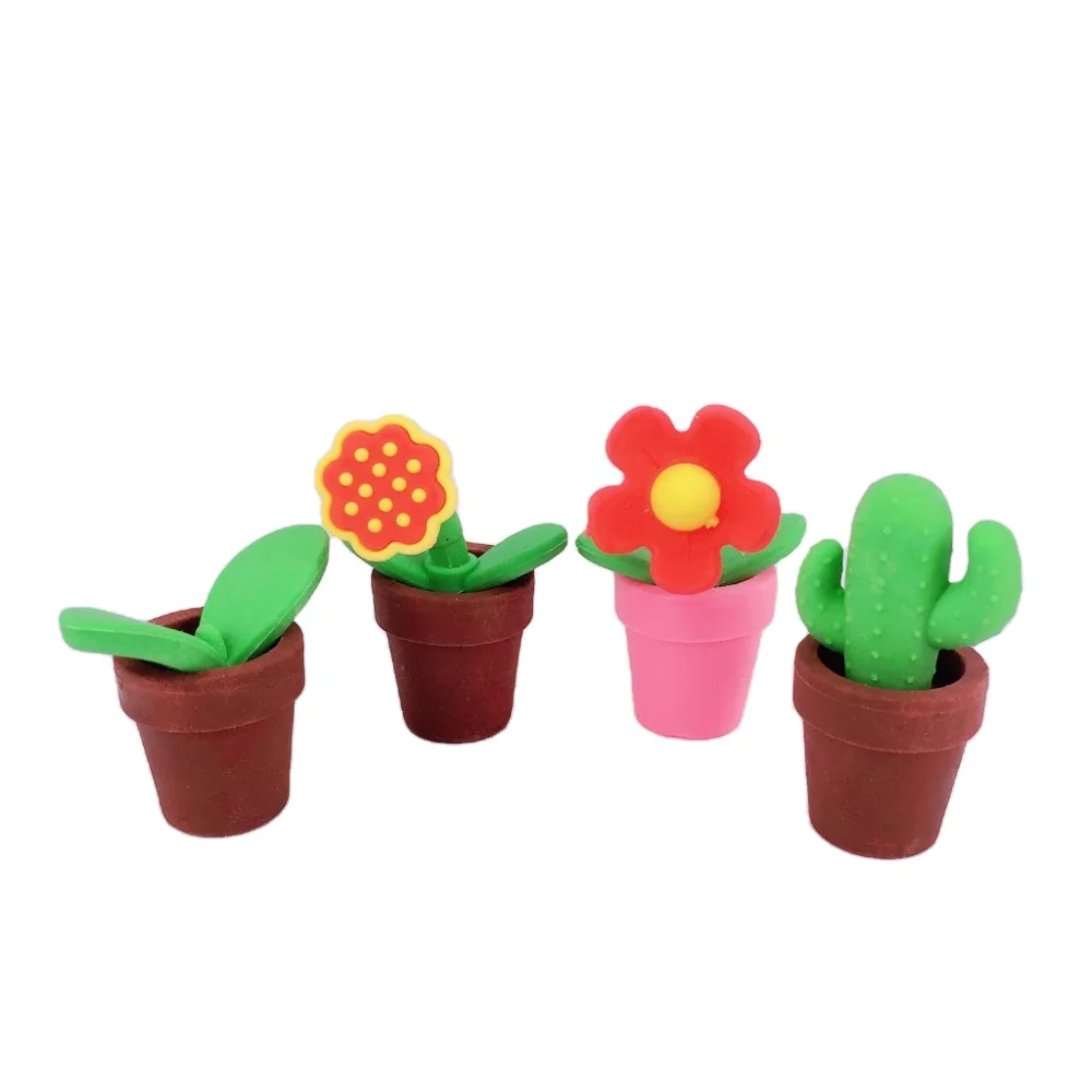 Creative and cute  3D garden  shaped  TPR environmental eraser customization