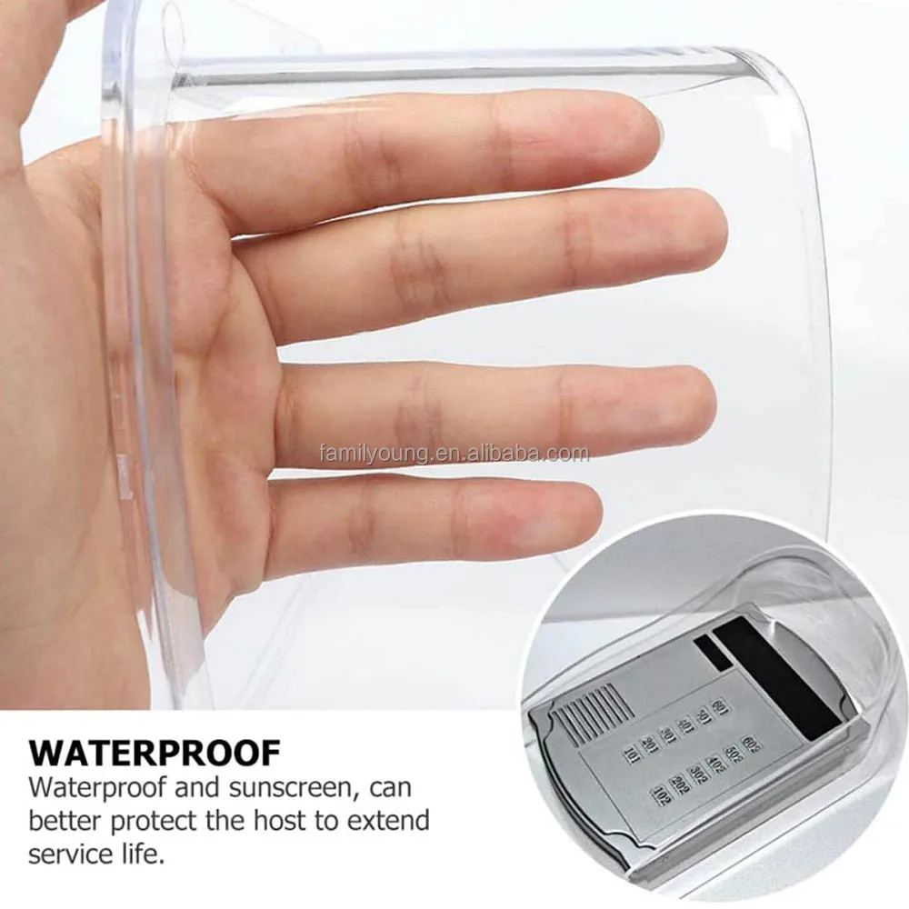 Doorbell Rain Cover Protector Keypad Ring Anti-Glare Cover Compatible with Most Door Access Attendance Machine Video Doorbell