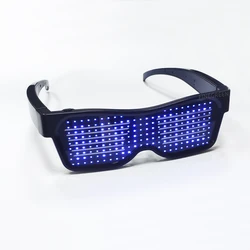 led light up glasses app change message rechargeable  led party glasses