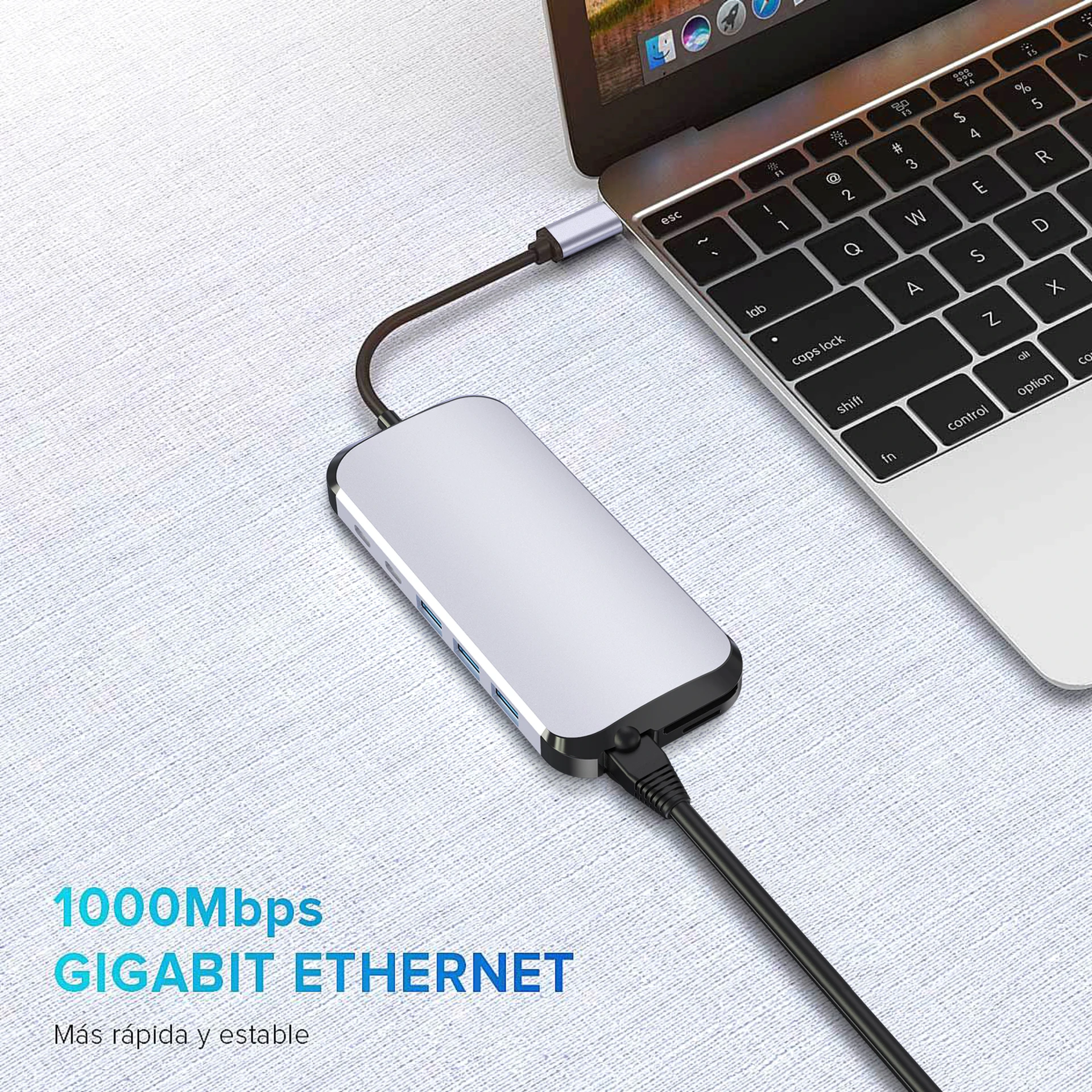 Usb c концентратор HD-MI * 2 PD Audio3.5 TF/SD/RJ45 USB3.0 * 3 USB2.0 передачи данных Type-C • 2 Серый Новый usb 3,0 концентратор