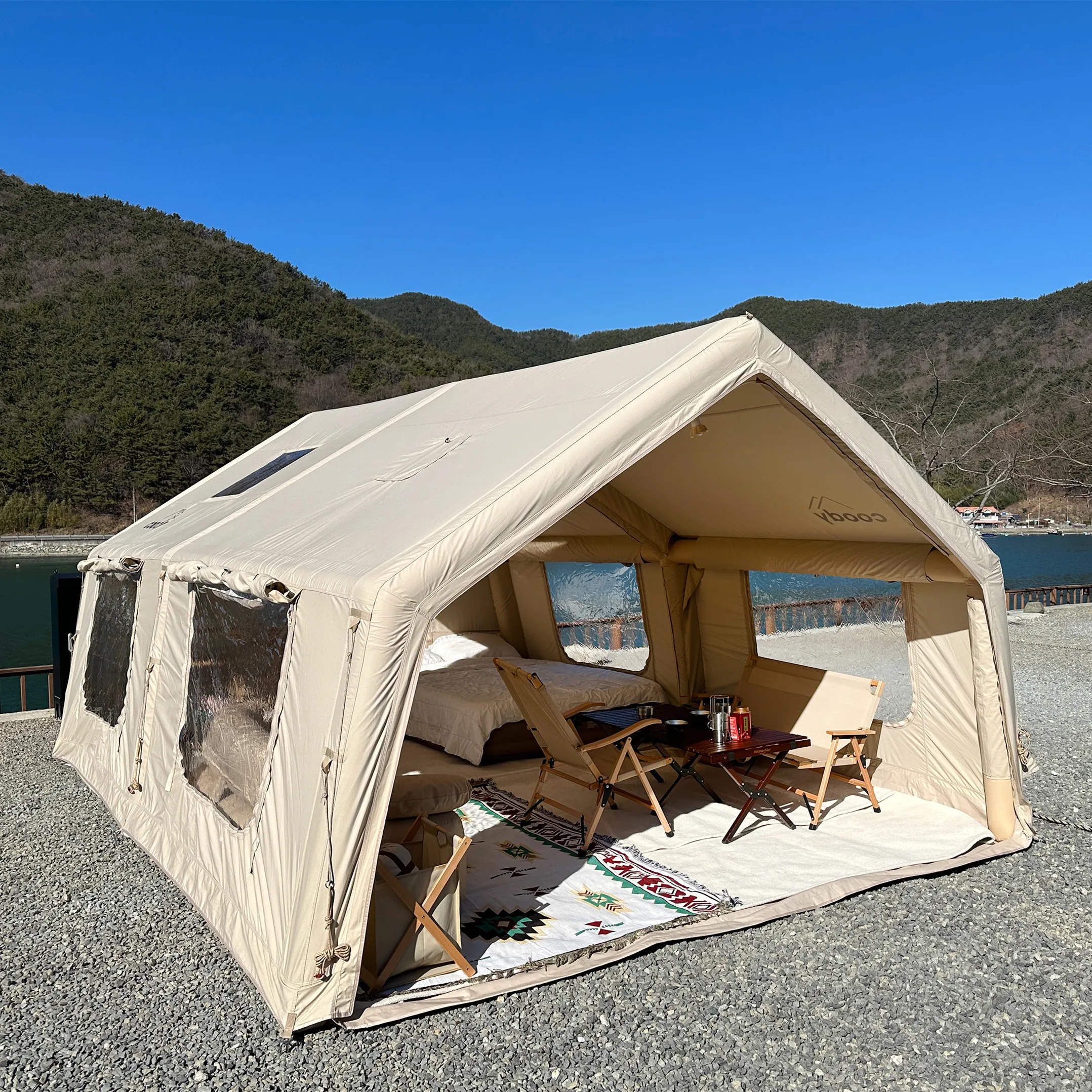 Coody Air Tent 17.28 Square Meters Coody Inflatable Tent UV Protection Waterproof Camping Tent Outdoor