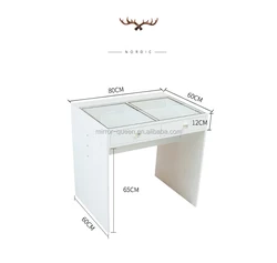 vanity table set with lighted mirror makeup vanity dressing table dresser desk with dimmable led bulb large drawer for bedroom