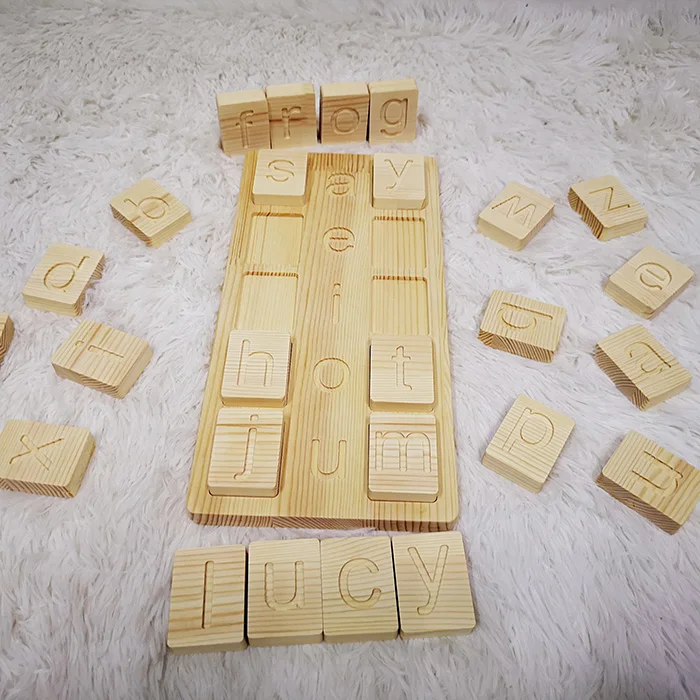 Montessori Matching Game ABC Letters Sorting Board Blocks Wooden Alphabet Puzzle Toys