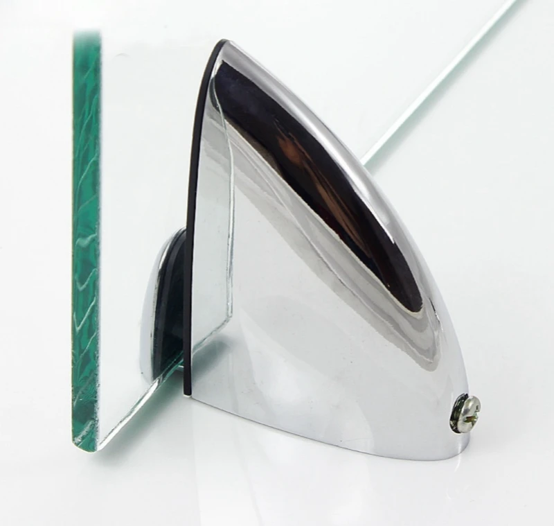 Zinc Alloy Glass Shelves Shelf Clip Adjustable Glass clip For Shower Holder Building Glass Shelf Bracket