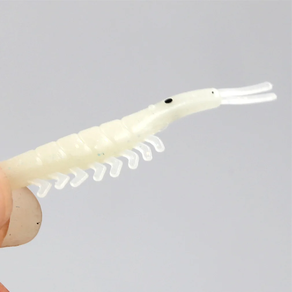 Custom bionic fish skin string hook fishing rig rubber string hook artificial barbed fish hook with fluorescent beads