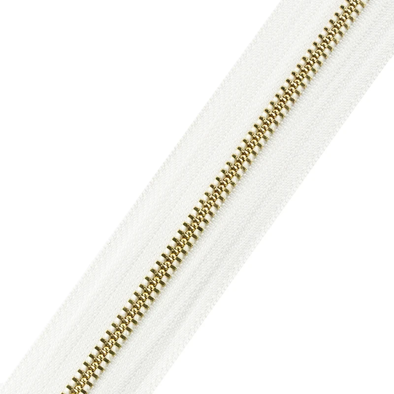 Manufacturers Zip Wholesale 3# 5# Gold Zipper OEM Zip Roll High Quality Metal Zipper Roll