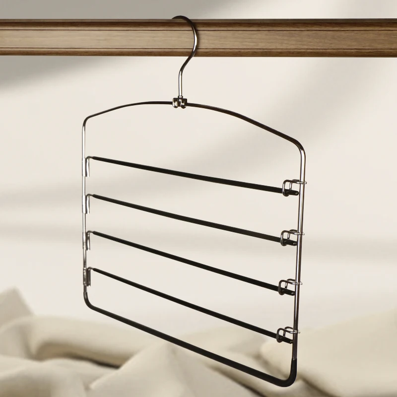 Betterall Stylish and simple 5-layer trouser rack design Towel rack Light luxury metal iron magic trouser rack