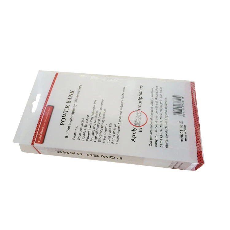 china supplier hot sale clear phone cases PVC plastic box,electronics foldable clear box with hanger