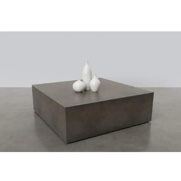 High quality light concrete fiber dining table outdoor concrete side coffee table