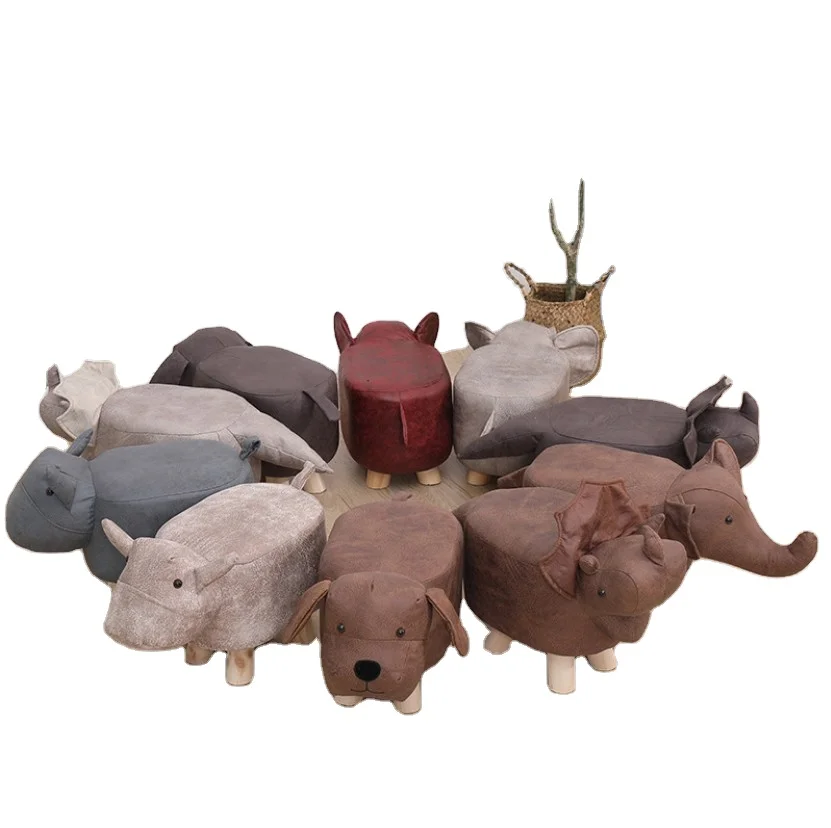 
kids furniture fashion animal cartoon wood stools 
