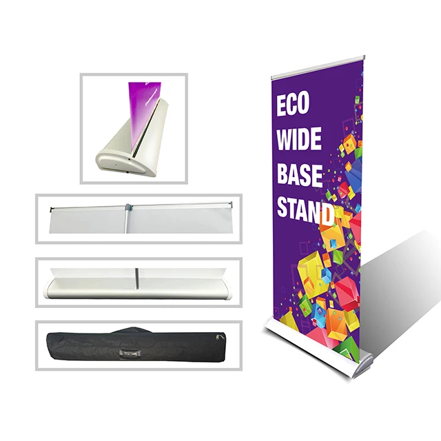 Easy Up And Folding Roll Up Horizontal Banner Stand Cheap Standard Size Of Roll Up Banner Stand