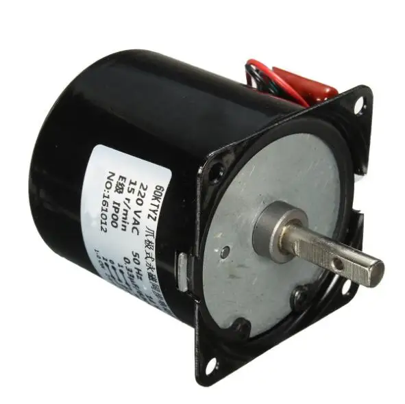 220V AC 28W Micro Gear Motor 68KTYZ 50Hz Permanent Magnet Synchronous Gear Motor Low Speed Reversible Geared Components
