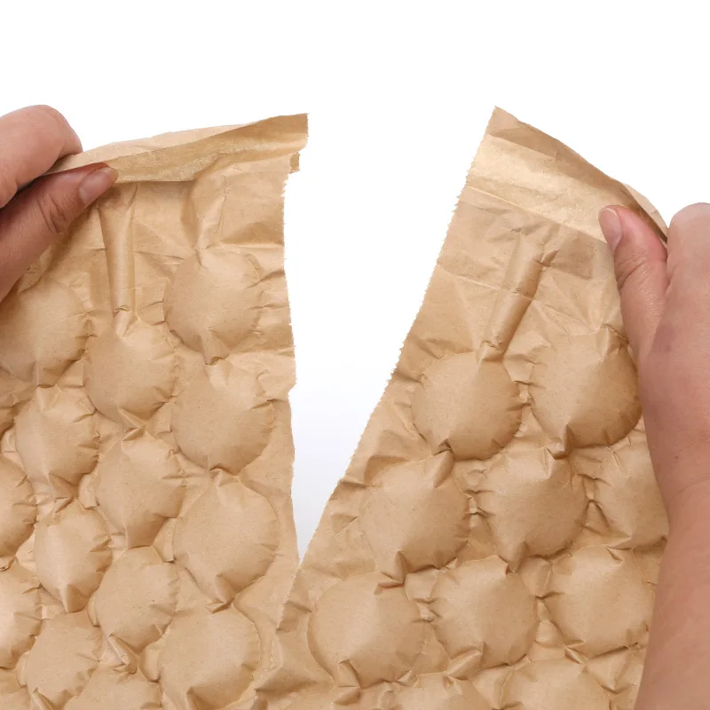 Biodegradable E-Commerce Protection Kraft Paper Air Bubble Film Inflatable Cushion Packing Paper Air Bubble Paper