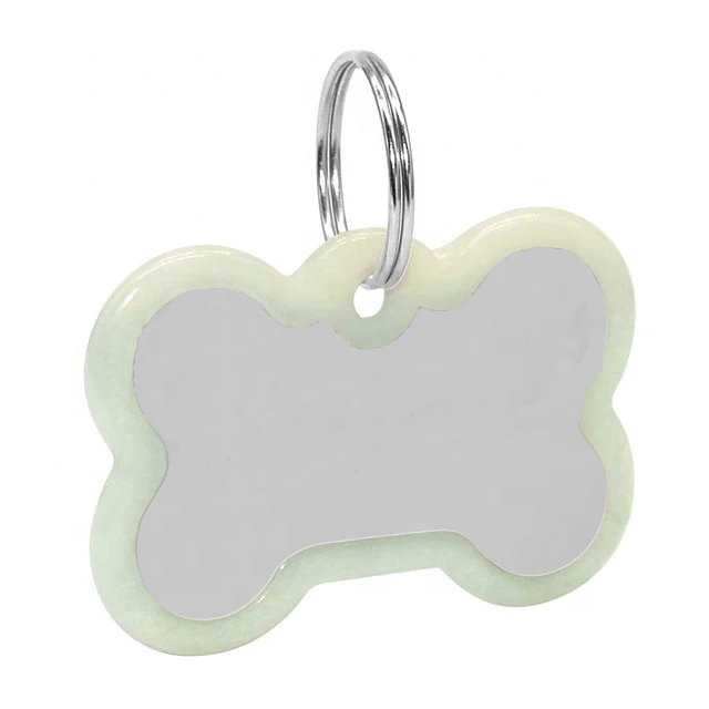 Индивидуальная металлическая бирка medallas для домашних животных оптовая продажа светящаяся сублимационная собак цепи от