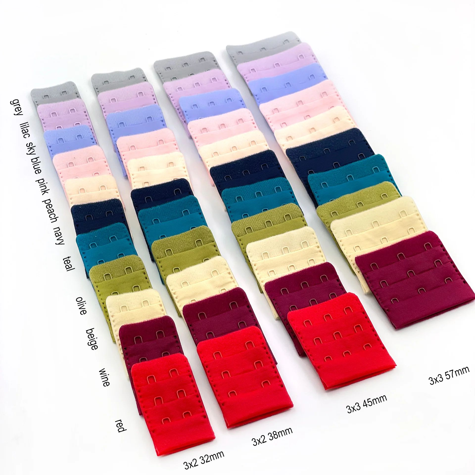 Bra back fastener bra strap hook and eye closure