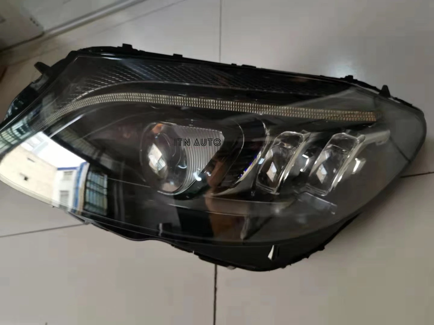Модернизированная фара Facelift с полным светодиодным налобным фонарем в сборе для Mercedes Benz C Class W205 2015 до 2019 головного
