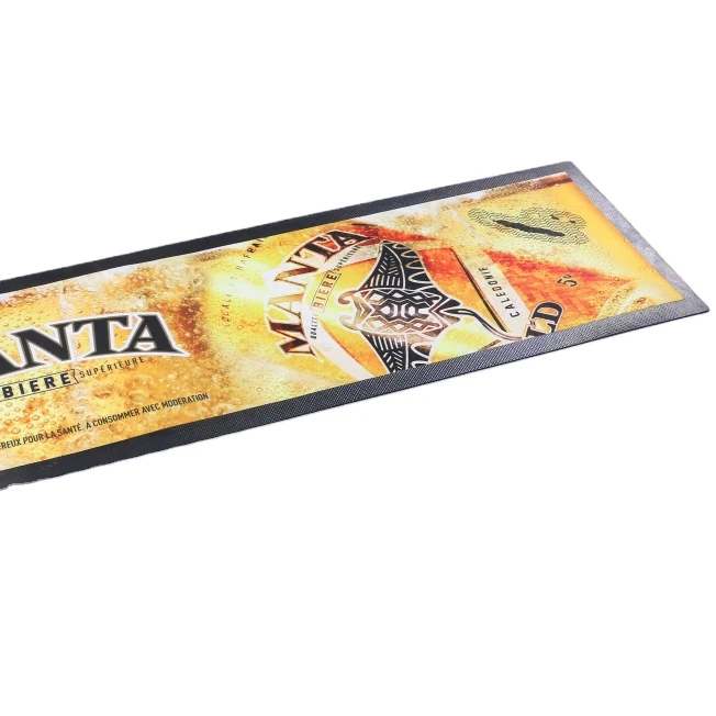 Customized Full Color Printing Rubber bar mat
