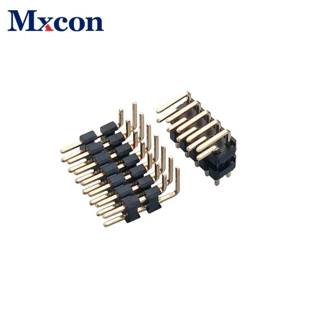 Сделано в Китае шаг 2,54 мм Тройной Ряд изгиб штыревой разъем