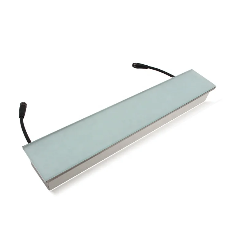 outdoor ip 67 stainless steel linear recessed inground rgb led floor tile light
