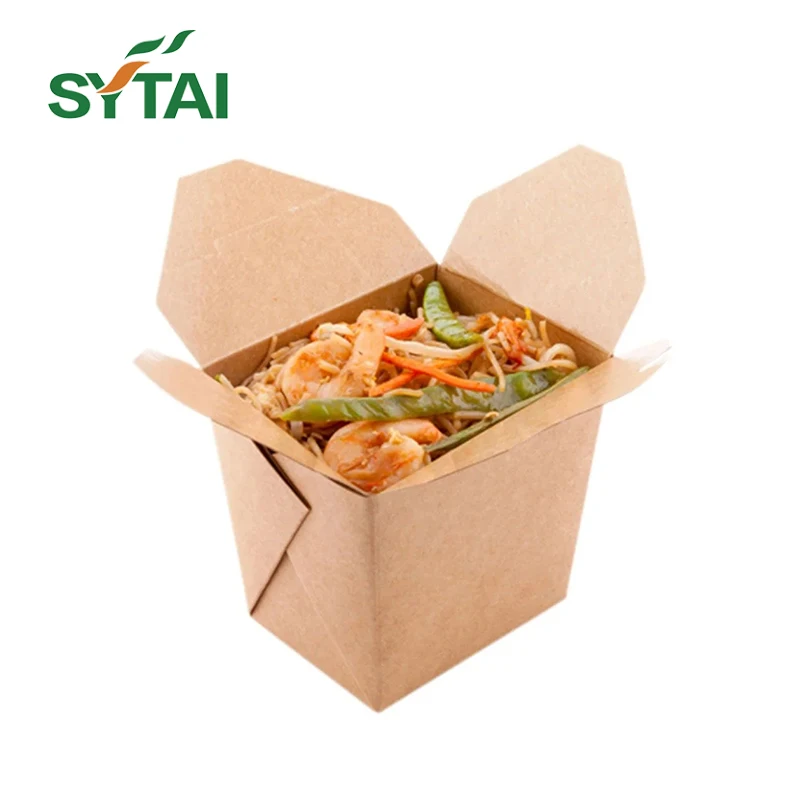 Disposable take away custom food container paper Noodle Pasta Box,printing kebab box