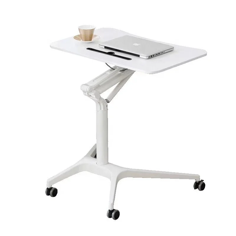 Multi-fuctional height adjustable sit stand laptop desk cart with movable wheel