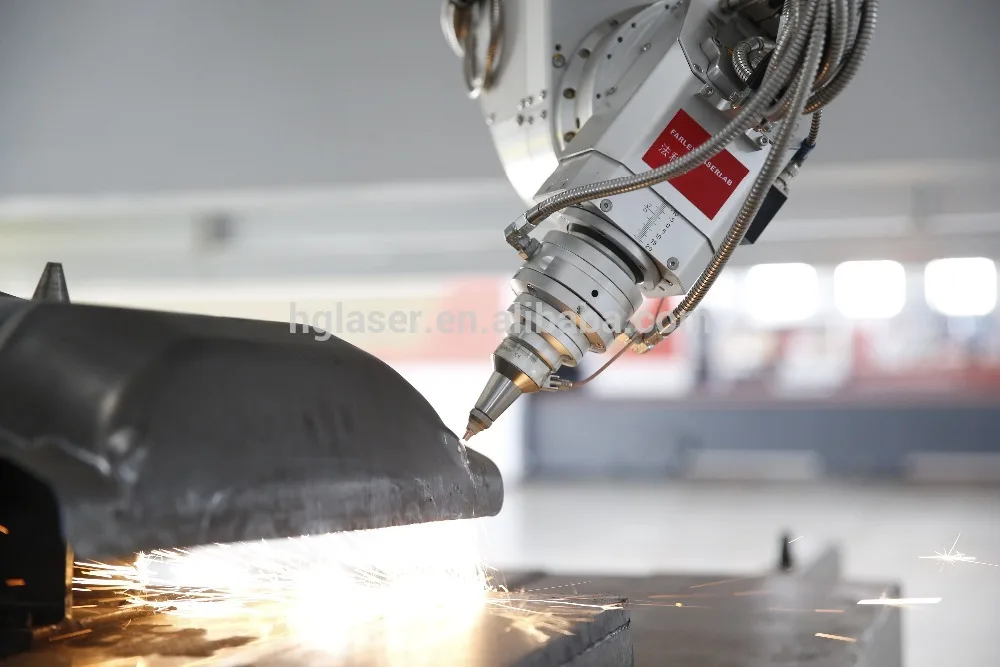 HGTECH Laser Cutting Application and Farms Applicable Industries Sheet Metal 3D 3 Axis 5 Axis Fiber Laser Cutting Machine