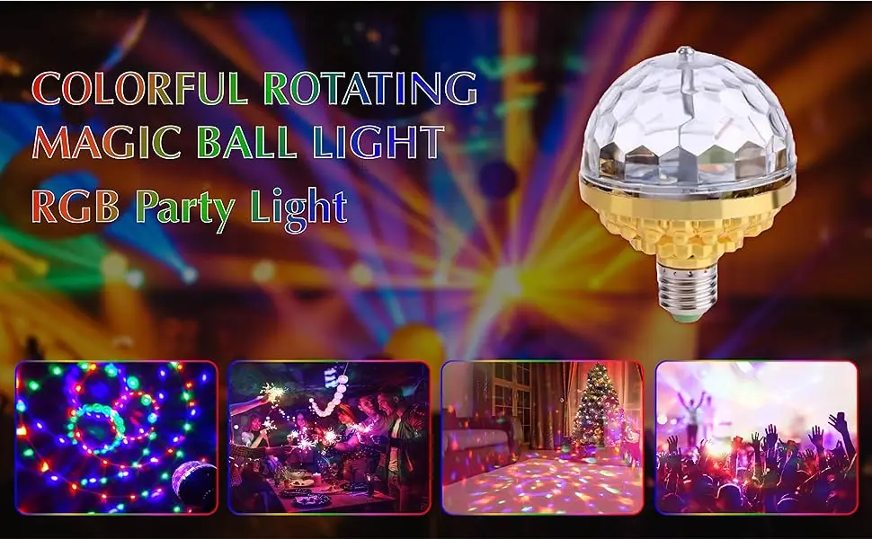 colorful rotating magic ball light