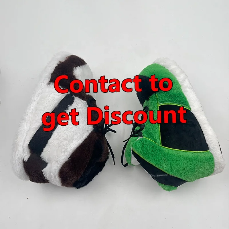 Hedian Factory Price Whole sale 2024 HOT home slipper costoum plush sneakers one size fits all sneaker slippers men