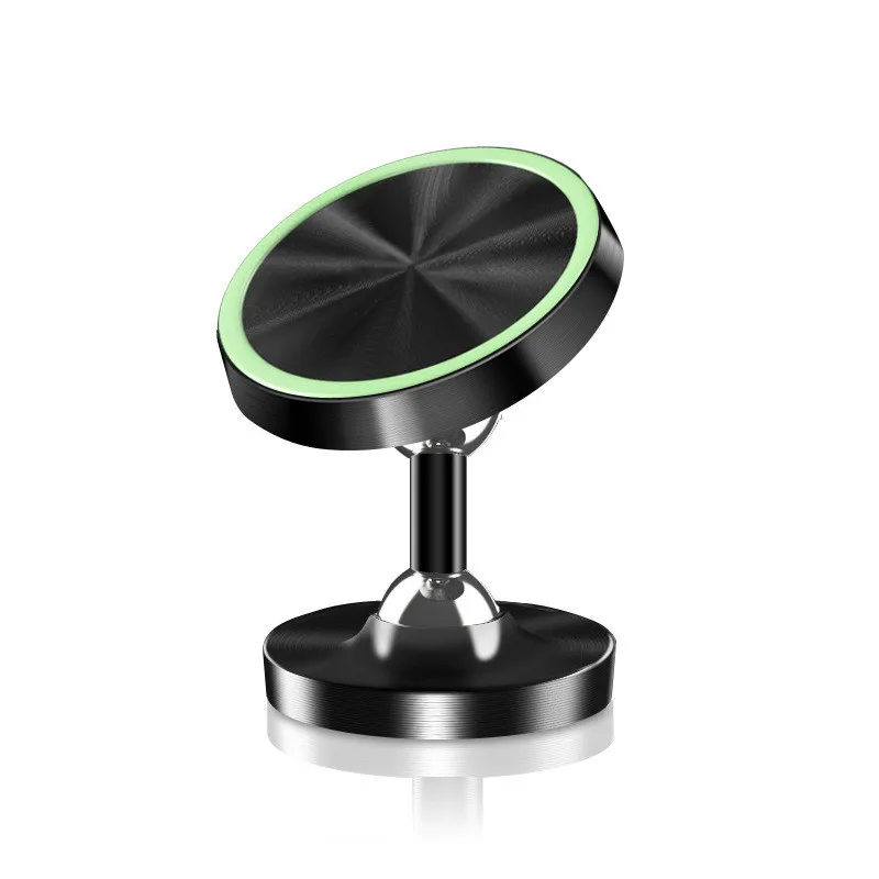 New Wireless Magnetic Phone Car Holder  With Luminous Ring Aluminum Alloy phone holder for car 360