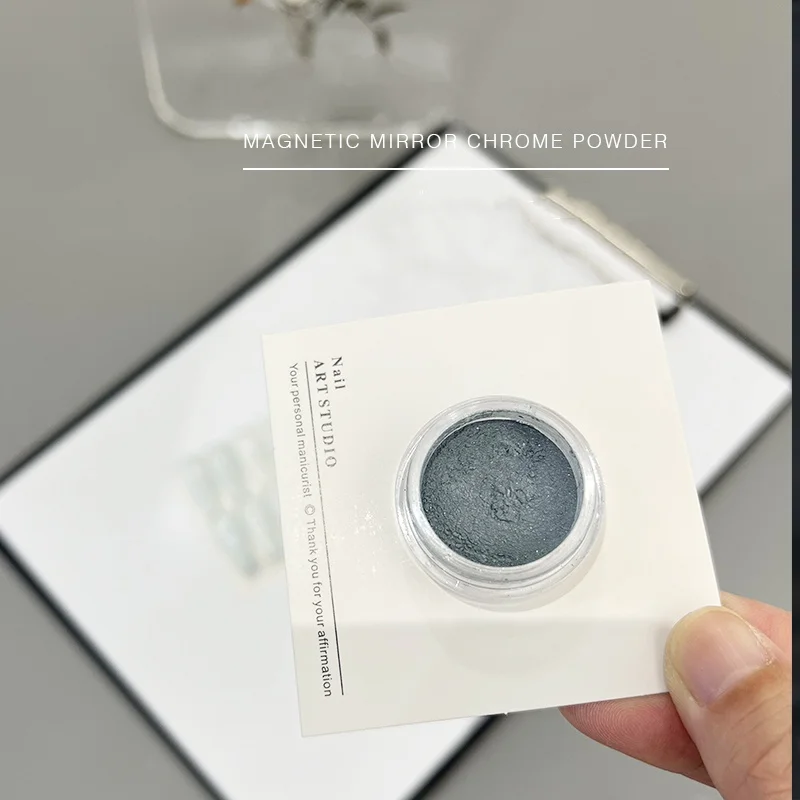 2-in-1 Mirror Chrome Pigment Cat Eye Magic Mirror Powder 8 Colors Glitter Dust Pigment Nail Art Decoration DIY
